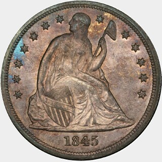 1845  One Dollar obverse