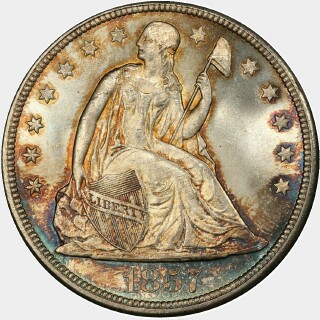 1857  One Dollar obverse
