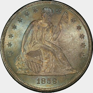 1859  One Dollar obverse