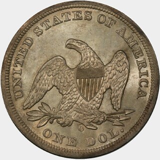 1859-O  One Dollar reverse