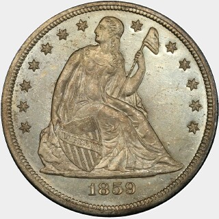 1859-S  One Dollar obverse