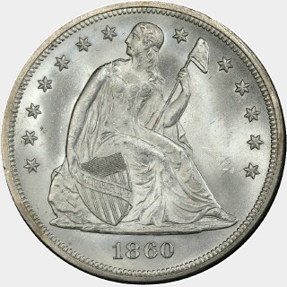 1860  One Dollar obverse