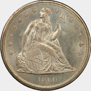 1860-O  One Dollar obverse