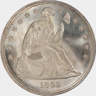1863  One Dollar obverse