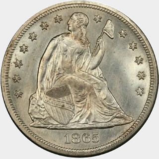 1865  One Dollar obverse