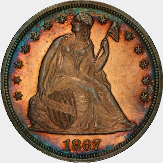 1867  One Dollar obverse