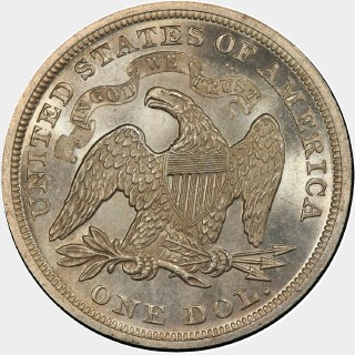 1868  One Dollar reverse