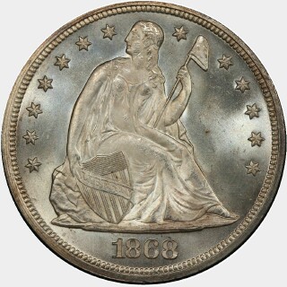 1868  One Dollar obverse
