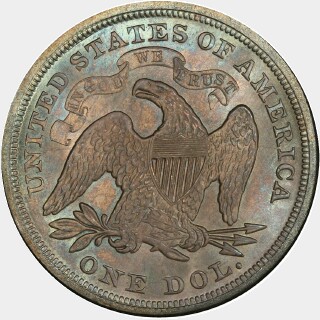 1869  One Dollar reverse