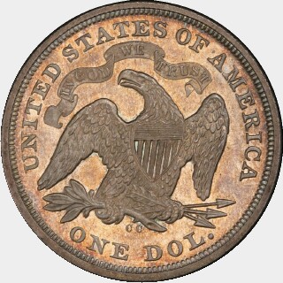 1870-CC  One Dollar reverse