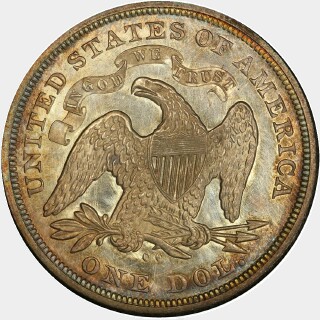 1871-CC  One Dollar reverse