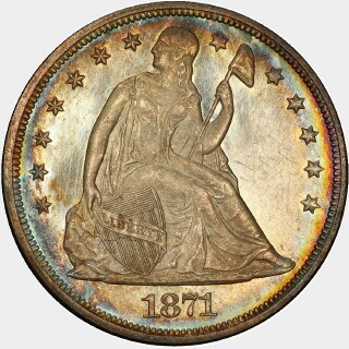 1871-CC  One Dollar obverse