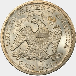 1872-S  One Dollar reverse