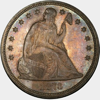 1873-CC  One Dollar obverse