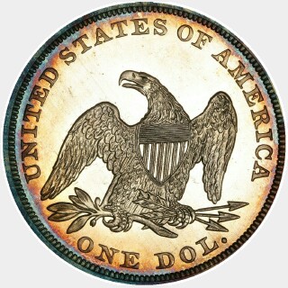 1851 Proof One Dollar reverse