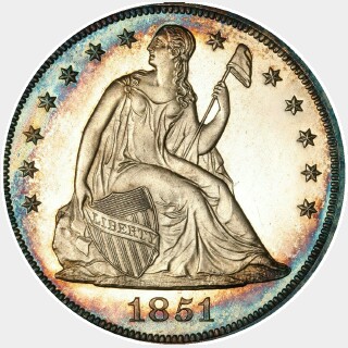 1851 Proof One Dollar obverse