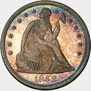 1852 Proof One Dollar obverse