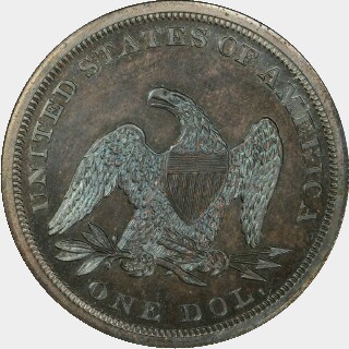 1853 Proof One Dollar reverse