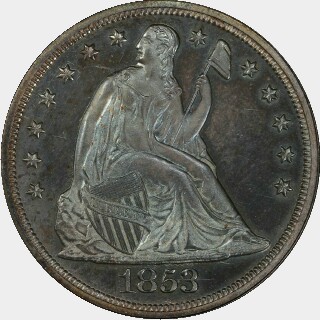 1853 Proof One Dollar obverse