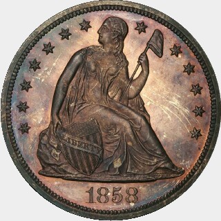 1858  One Dollar obverse