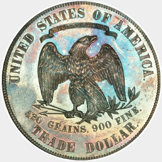 1873  Trade Dollar reverse