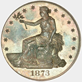 1873  Trade Dollar obverse