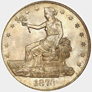 1873-CC  Trade Dollar obverse