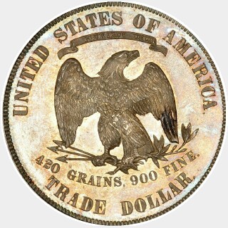 1874  Trade Dollar reverse