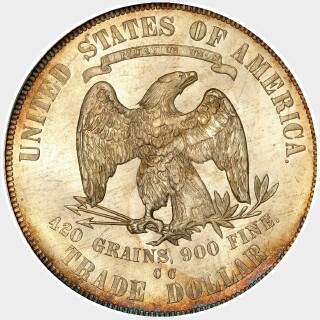 1874-CC  Trade Dollar reverse