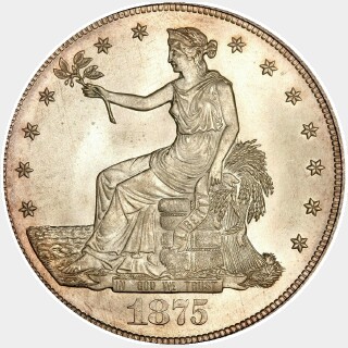 1875  Trade Dollar obverse
