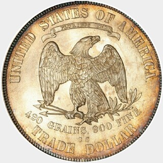 1875-CC  Trade Dollar reverse