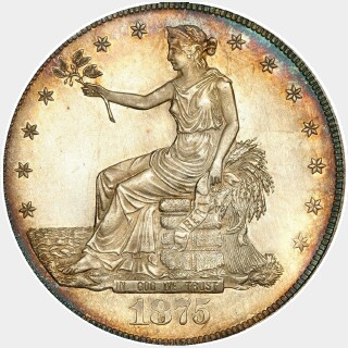 1875-CC  Trade Dollar obverse