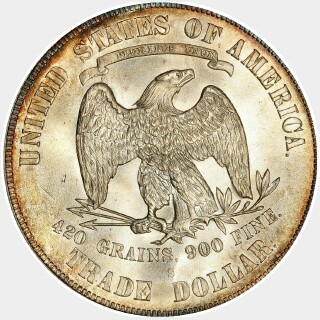 1875-S  Trade Dollar reverse