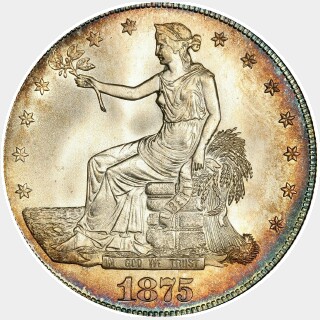 1875-S  Trade Dollar obverse