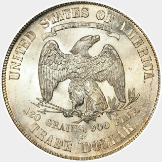 1875-S/CC  Trade Dollar reverse