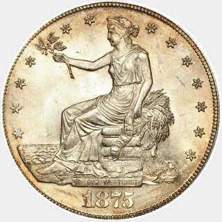 1875-S/CC  Trade Dollar obverse