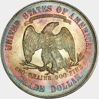 1876  Trade Dollar reverse