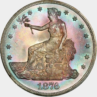 1876  Trade Dollar obverse