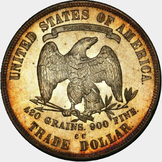 1877-CC  Trade Dollar reverse