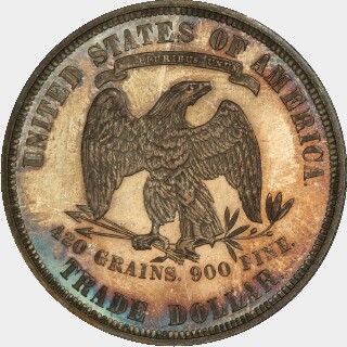1876 Proof Trade Dollar reverse