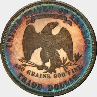 1877 Proof Trade Dollar reverse