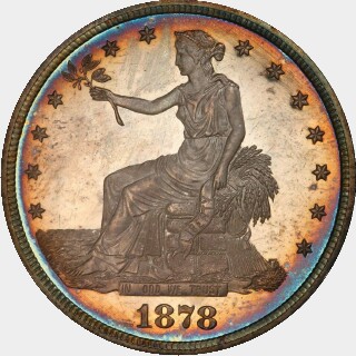 1878 Proof Trade Dollar obverse