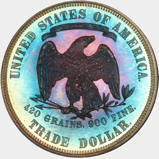 1880 Proof Trade Dollar reverse