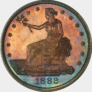 1882 Proof Trade Dollar obverse
