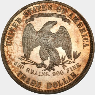 1883 Proof Trade Dollar reverse