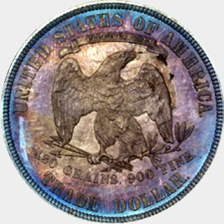1884 Proof Trade Dollar reverse