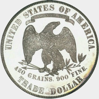 1885 Proof Trade Dollar reverse