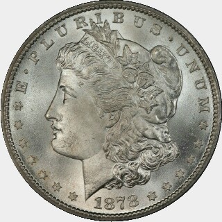 1878-CC  One Dollar obverse
