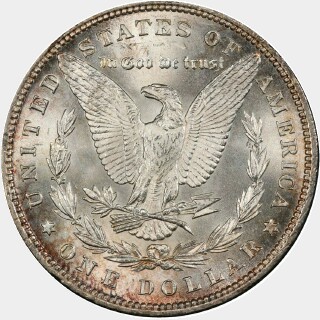 1880/79 Overdate One Dollar reverse