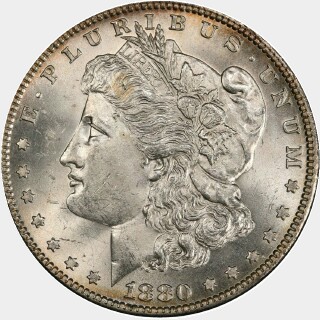 1880/79 Overdate One Dollar obverse